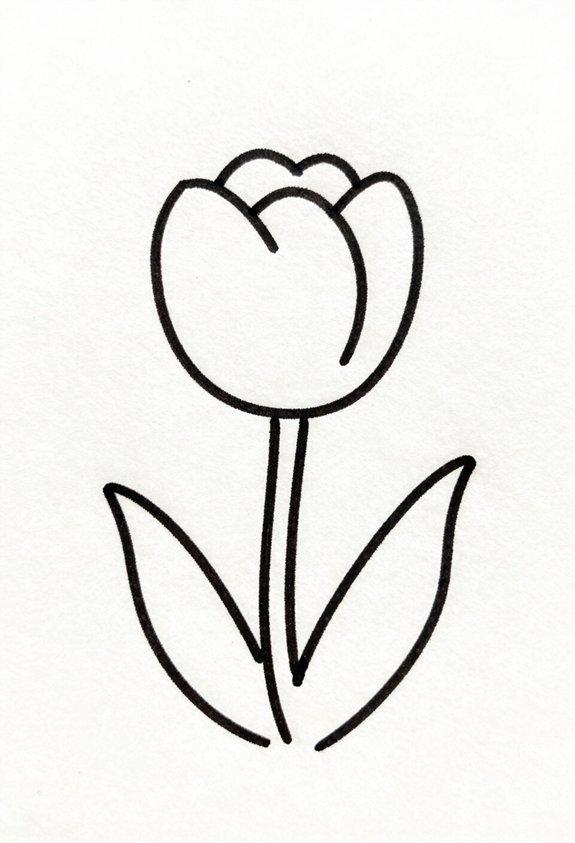 heart petaled tulip design