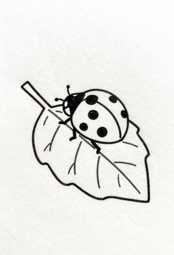 ladybug on green leaf