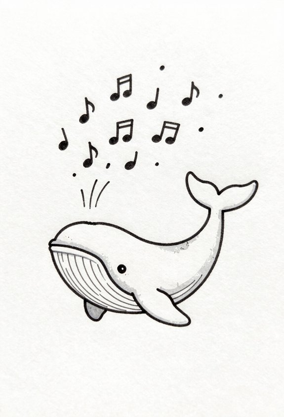musical notes from whale