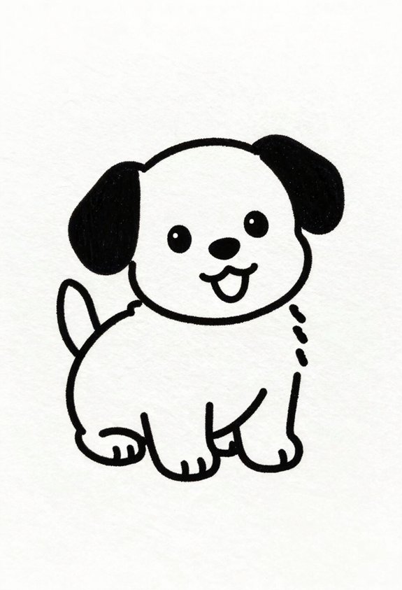 playful puppy doodle idea