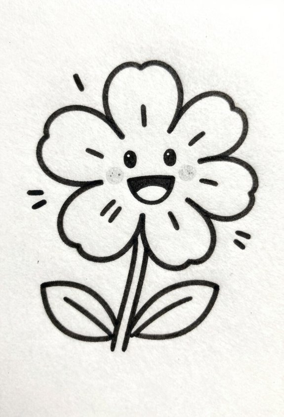 smiling flower brings happiness