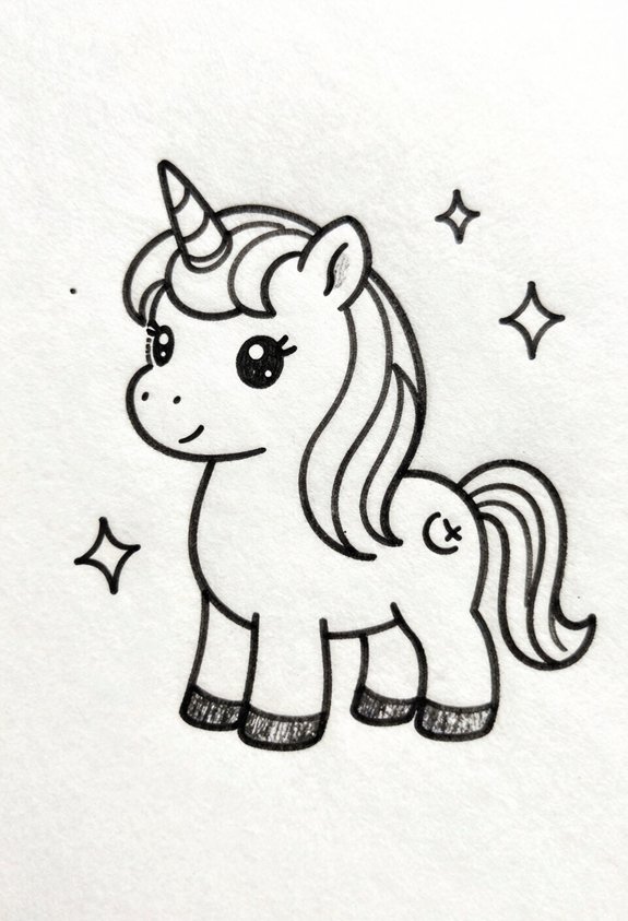 sparkling rainbow mane unicorn