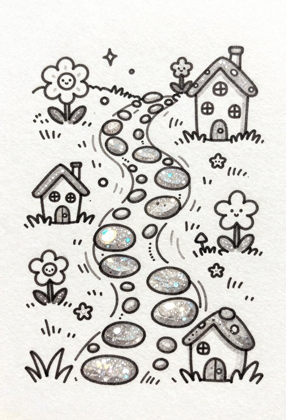 sparkling stones garden path