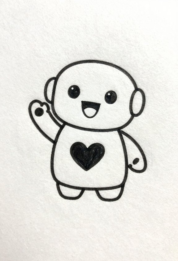 tiny robot with heart