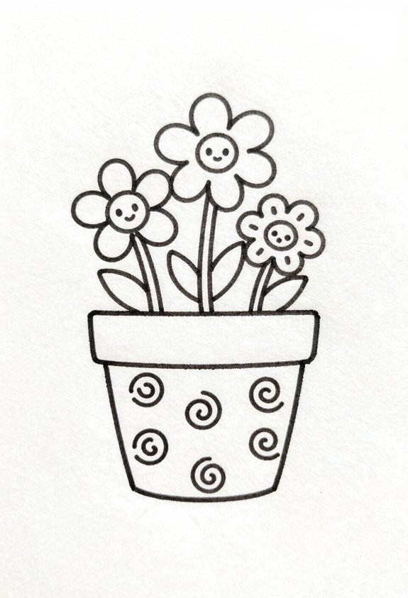 vibrant unique decorative pot