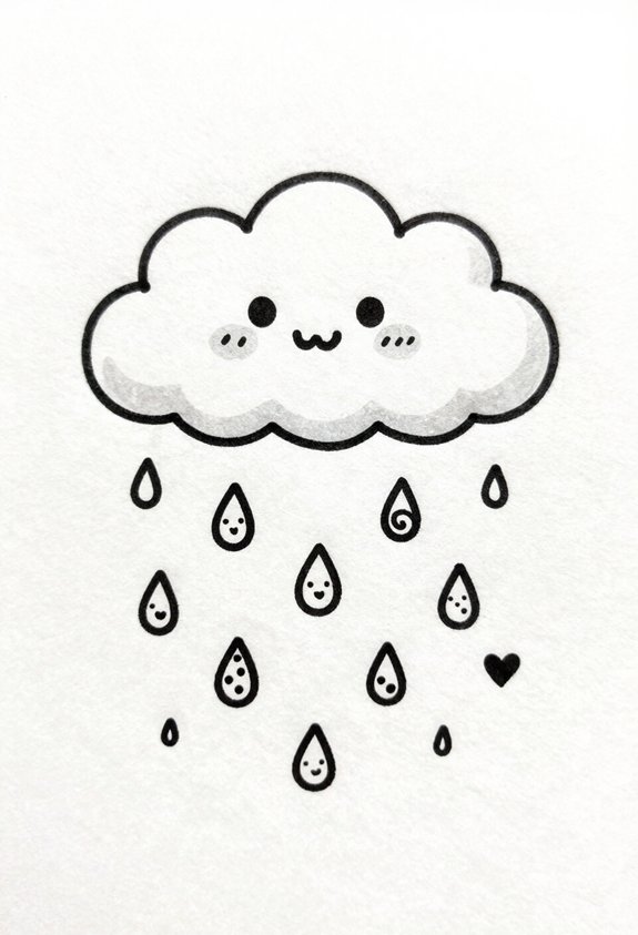 whimsical cloud planner doodle