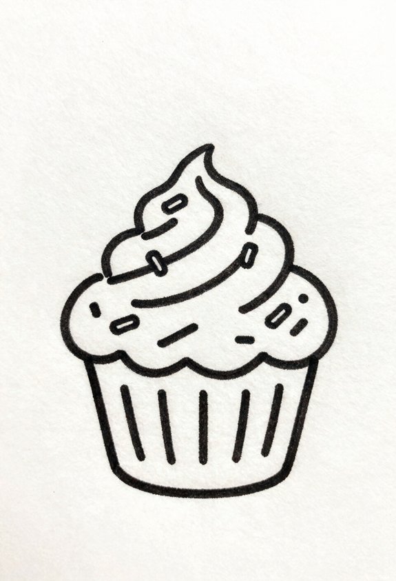 whimsical cupcake doodle supplies