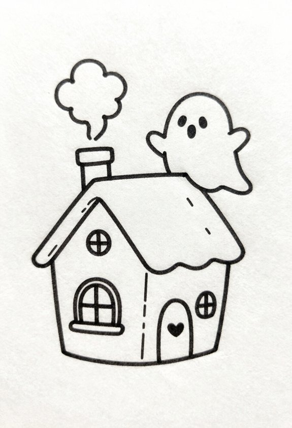 whimsical ghostly chimney house