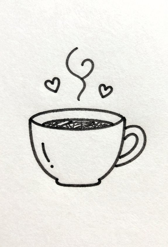 whimsical teacup with steam