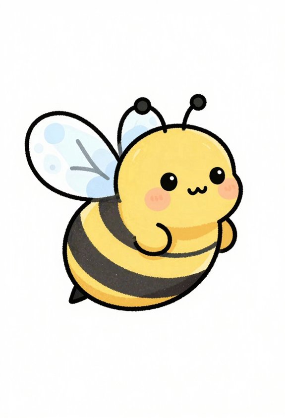 adorable blush cheeked baby bee