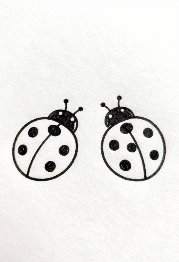 adorable mini ladybugs interaction