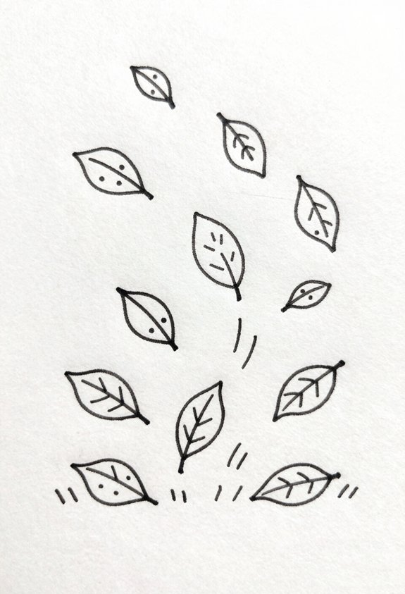 autumn leaves swirl gracefully