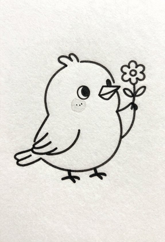 bird with flower beak