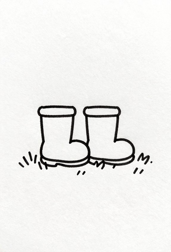 boots in soft grass