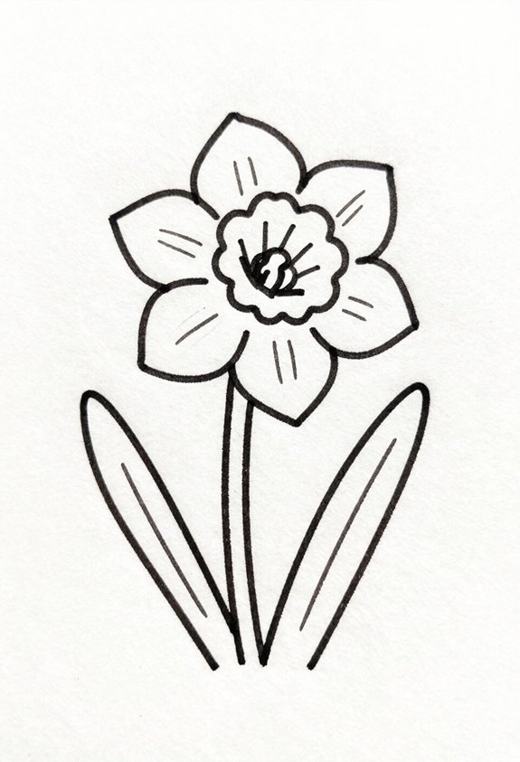 budding daffodil welcomes spring