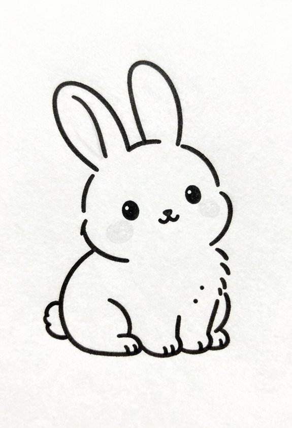 bunny with playful ears