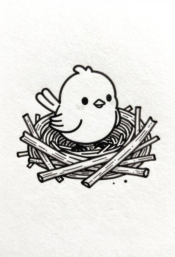 careful nest building process