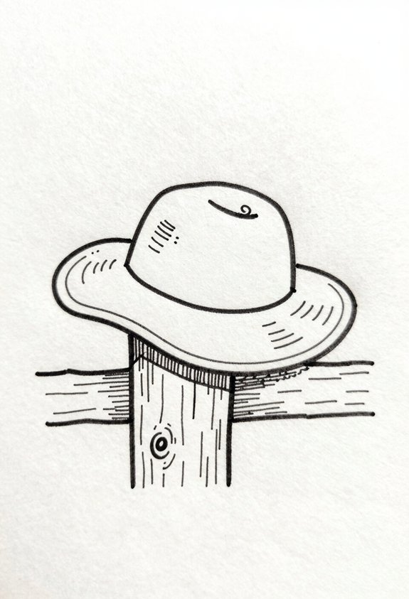 charming sun hats displayed