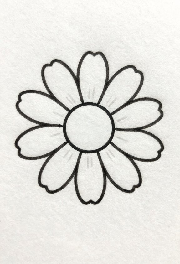 cheerful round centered daisies