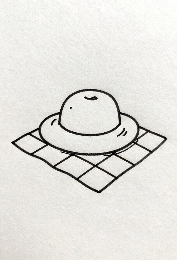 cheerful sun hat picnic