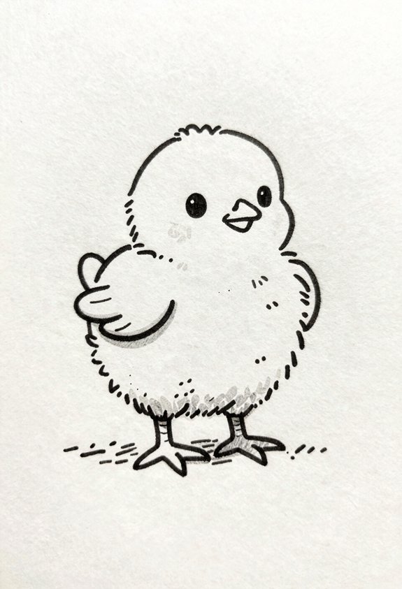 chick reaching for sky