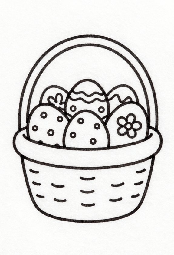 colorful patterned easter eggs