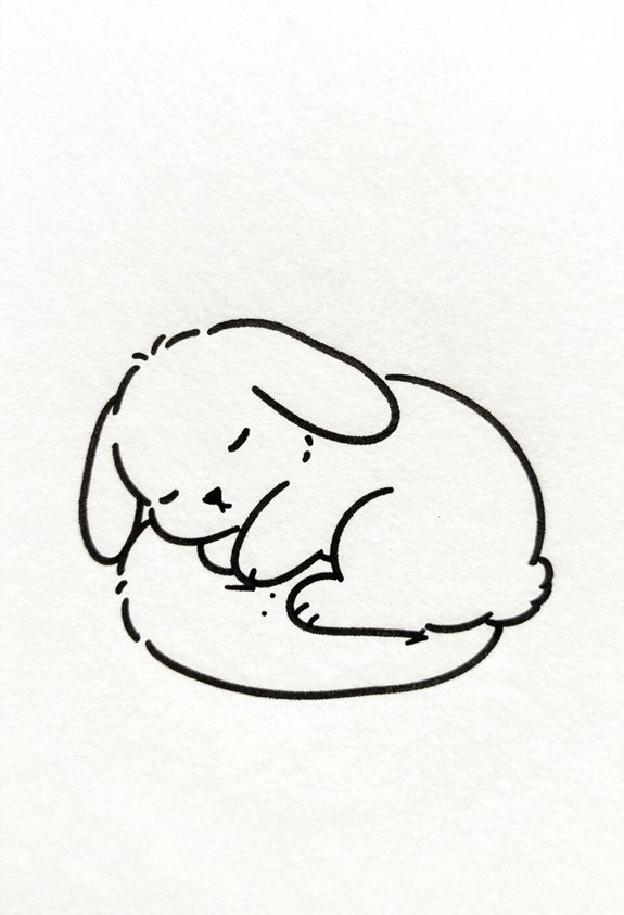 cozy sleeping bunny ball