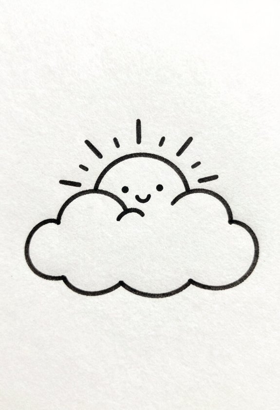 cozy sun behind clouds