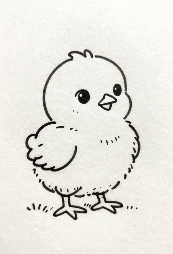 curious chick head tilt