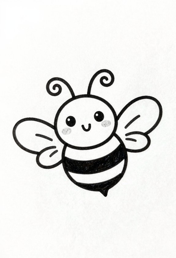 cute bees with curls
