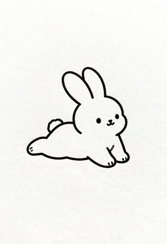 cute bunny stretching cutely