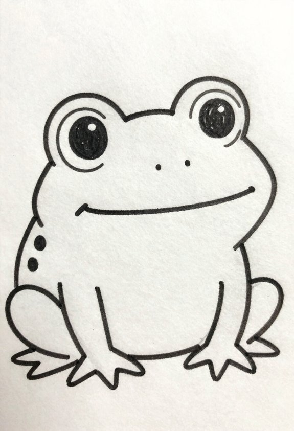 cute frog with big eyes