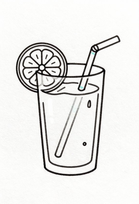 doodling with refreshing lemonade