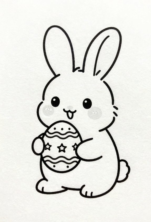 easter bunny with egg