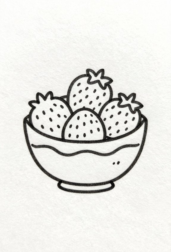 fresh strawberries in bowl