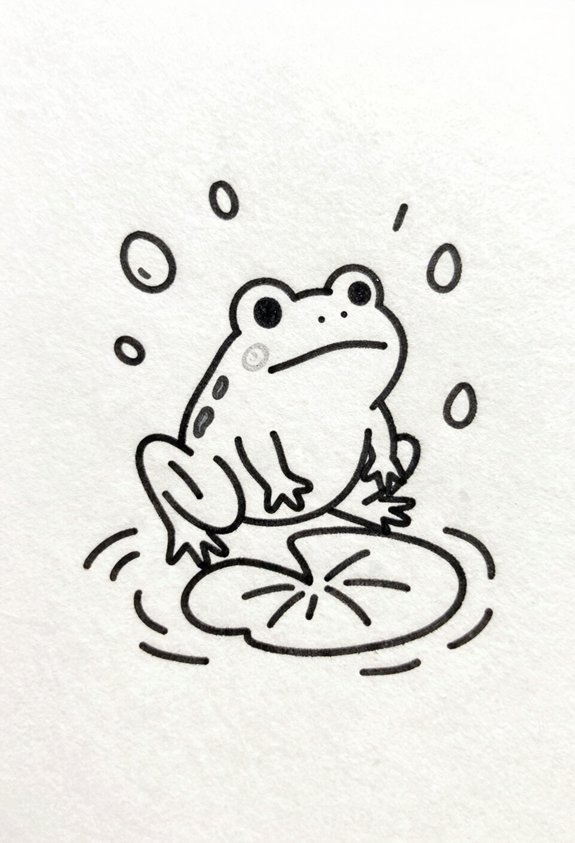 frog leaps splashing ripples
