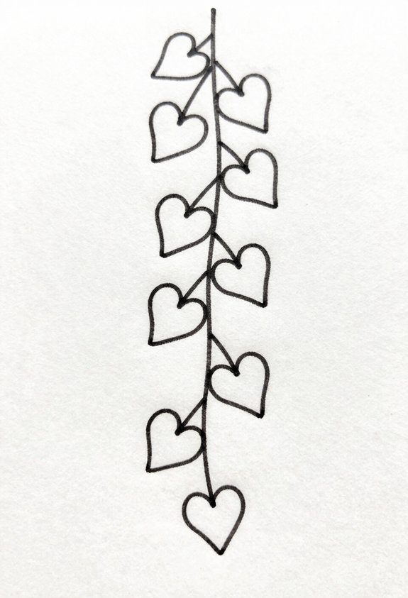 heart shaped hanging vines