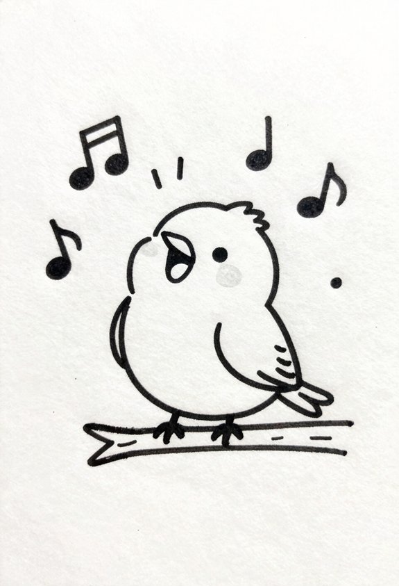 joyful birdsong in nature