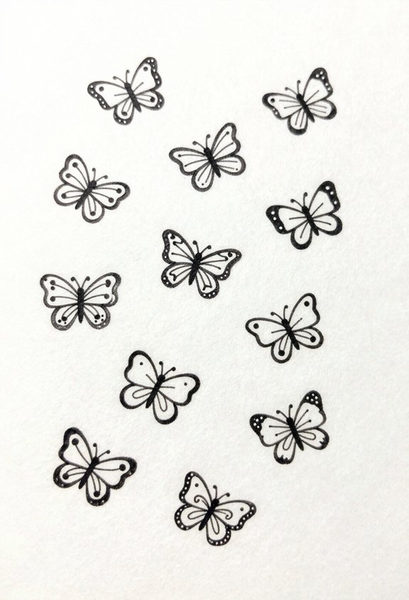 joyful butterflies in flight