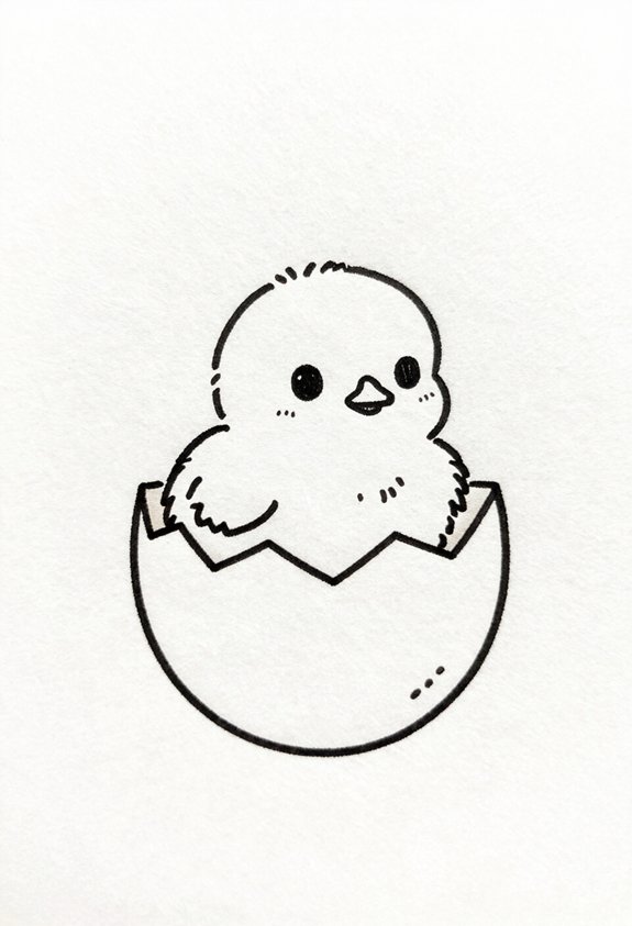 joyful chick shell emergence