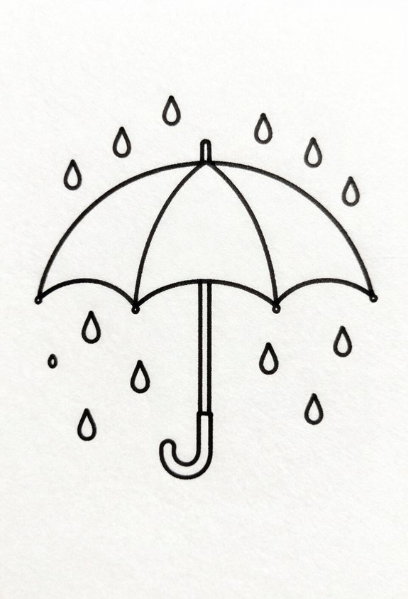 joyful doodling on rain