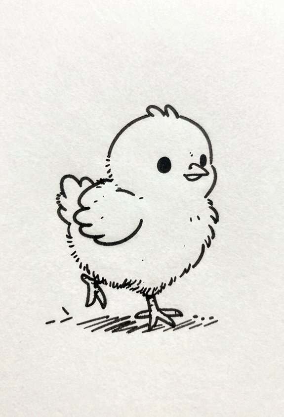 joyful hopping chick stickers