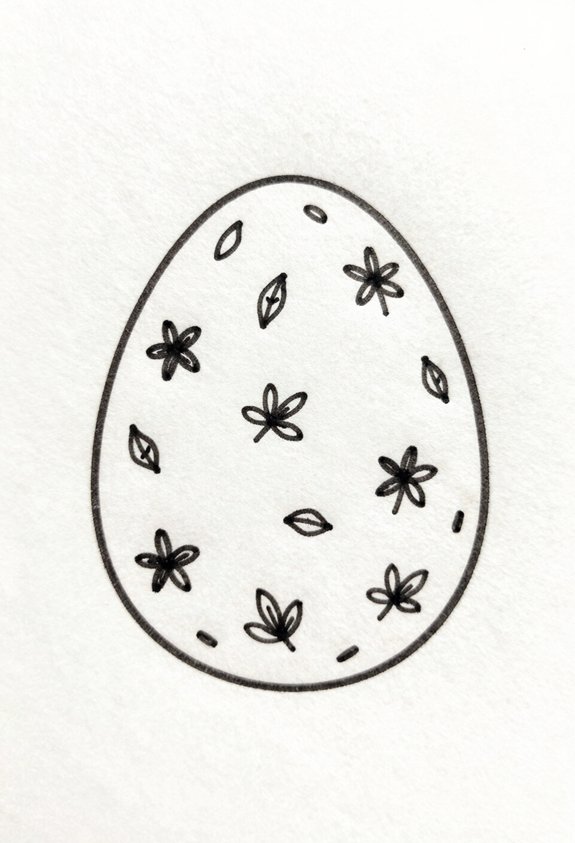 leafy easter egg design