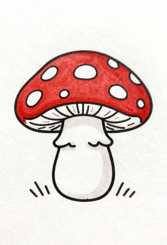 magical red toadstool design