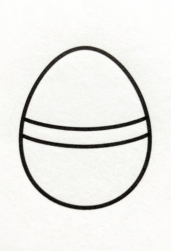 minimalist striped egg design