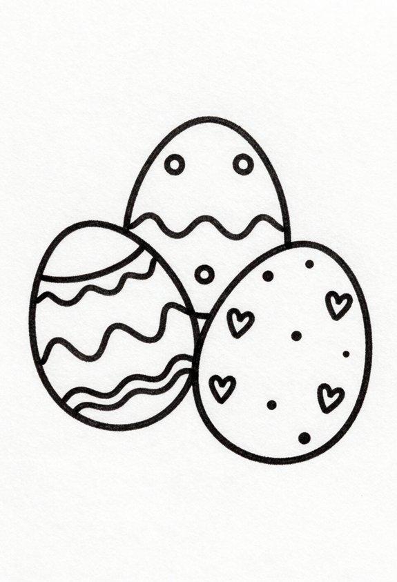 pastel easter egg doodles