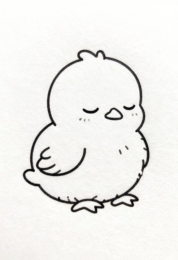 sleepy chick in relaxation