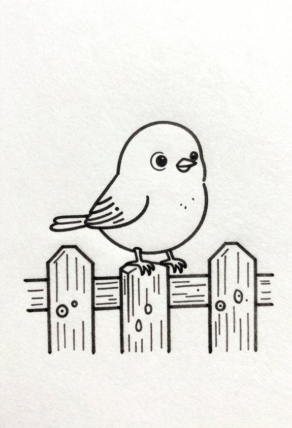 small bird on fence