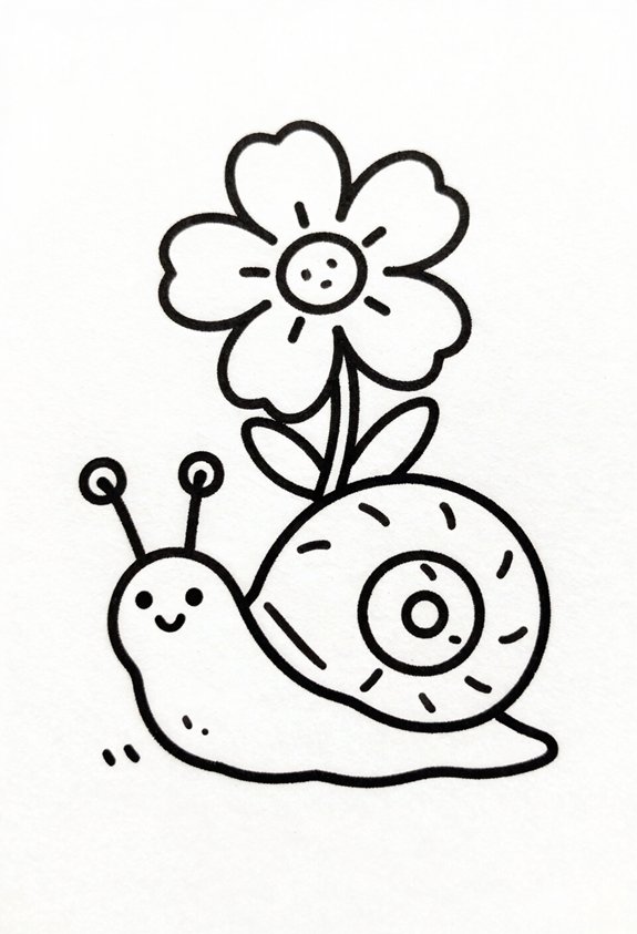snail with flower shell