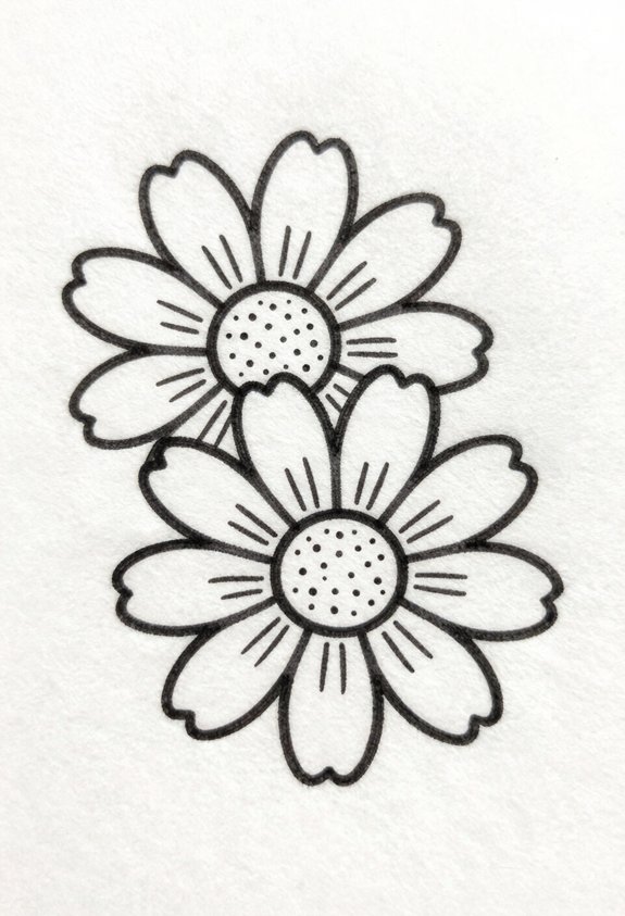 springtime overlapping daisies